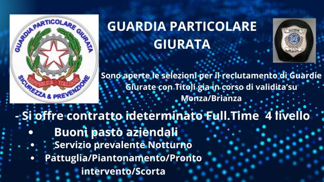 GUARDIE PARTICOLARI GIURATE NOTTURNE