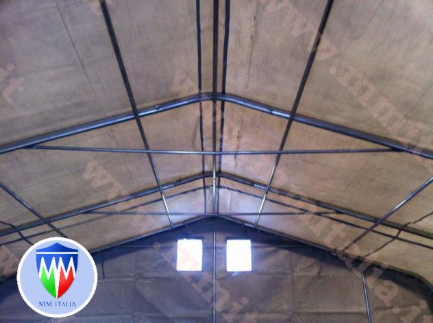 Tendostruttura 6,0 x 12,0 x 4,0 mt telo in Pvc 550 gr. mq. - Foto 7