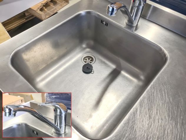 lavello inox con mobile retrobanco usato - Foto 4