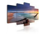 Quadro Con I Ceppi Di Legno Sul Mare 100X50 E 200x100 ARREDALACASA