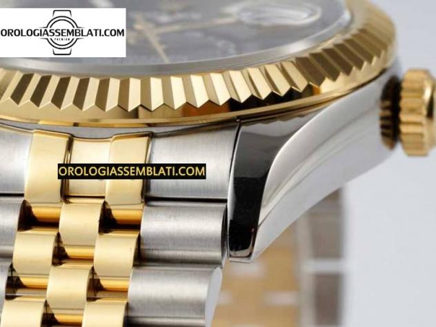 Rolex Replica SKYDWELLER SS/YG BEST EDITION QUADRANTE NERO SU BRACCIALE SS/YG JUBILEE A23J - Foto 14