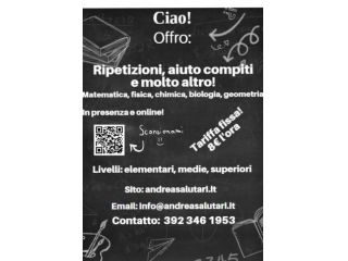 Hai un debito in matematica, fisica o chimica?