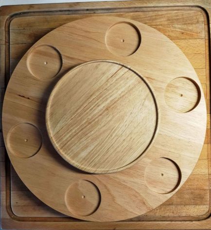 Piatto girevole legno Salsiera
