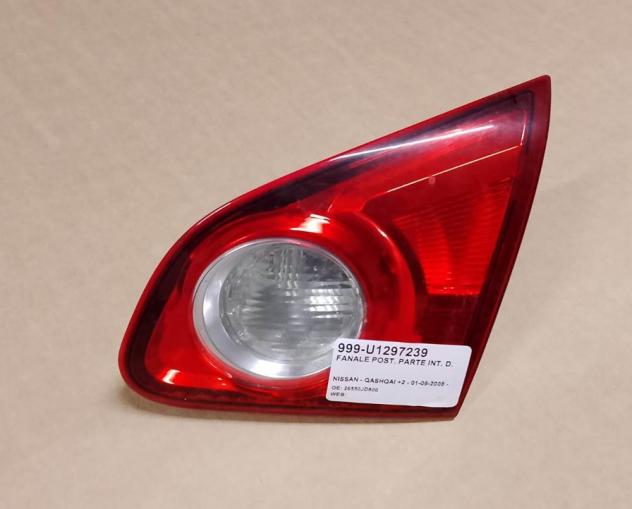 FANALE POST. PARTE INT. DX 999-U1297239 Parti elettriche  Fanaleria  Fanali  Fanale post. dx. NISSAN - QASHQAI - 01-12-2006 - 01-03-2010, NISSAN - QAS