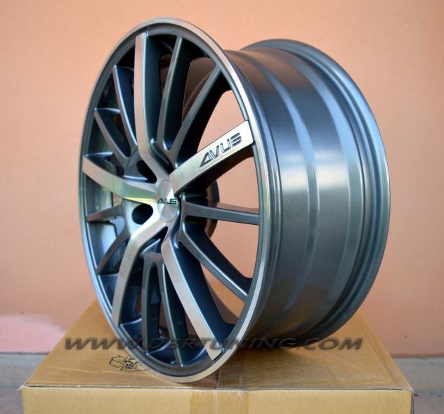 Cerchi lega 18 AVUS AC-M01 Antracite Pol AUDI SEAT VW - Foto 3