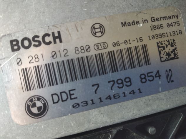 CENTRALINA MOTORE BMW 120D E87 320D E90 204D4 0281012880 DDE 7799854 16C35-2.12 - Foto 6