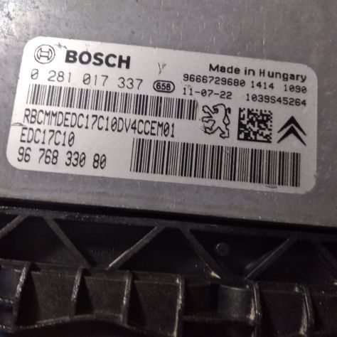 CENTRALINA MOTORE CITROEN C3 1.4 HDI 2012 - 9676833080 / 0281017337 / 966672968 - Foto 3