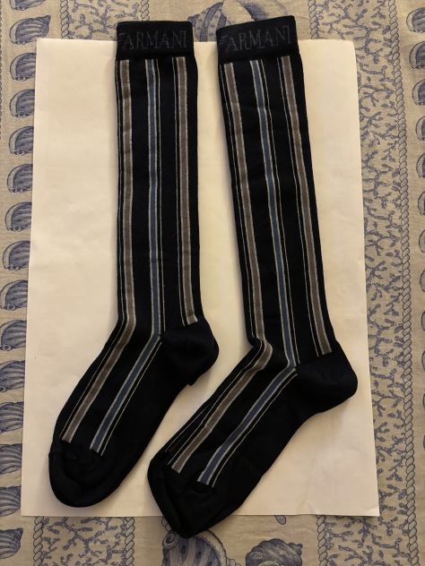 SET 2 PAIA CALZE NUOVE LUNGHE DA BAMBINO FIRMATE ORIGINALI EMPORIO ARMANI N32-33 - Foto 7
