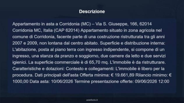 Immobile in asta di 65 m² in vendita a Corridonia - Foto 8