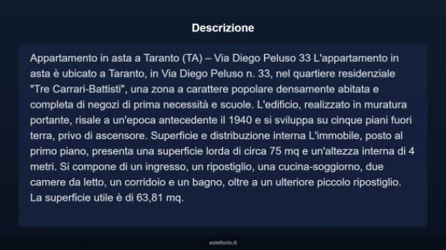 Immobile in asta di 75 m² in vendita a Taranto - Foto 5