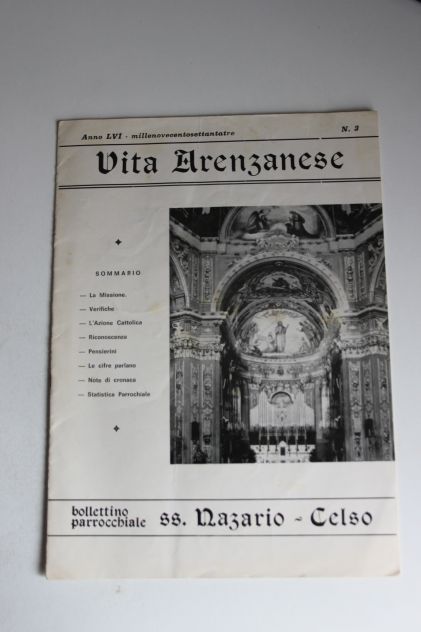 Bollettini parrocchiali anni 50/60 Arenzano Liguria SS Nazario e Celso da collez - Foto 3