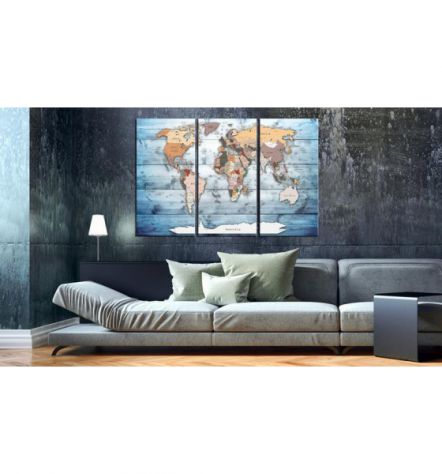 Quadro Di Sughero Con Sfondo Azzurro In 3 Parti Arredalacasa - Foto 2