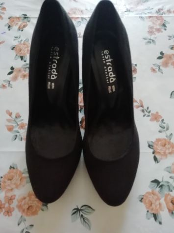 scarpe decolté nere scamosciate