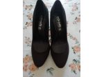 scarpe decolté nere scamosciate