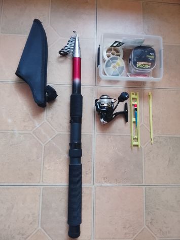 Canna Carbonio Bolognese Okuma 4,5 metri Mulinello e accessori da pesca