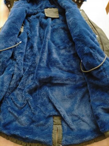 Giubbino con interno pelo blu morbido TG L - Foto 6