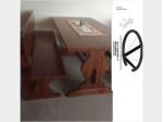 set Panca modello PIZZERIA da 130 cm con tavolo