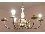 LAMPADARIO CHANDELIER OTTONE 6 LUCI