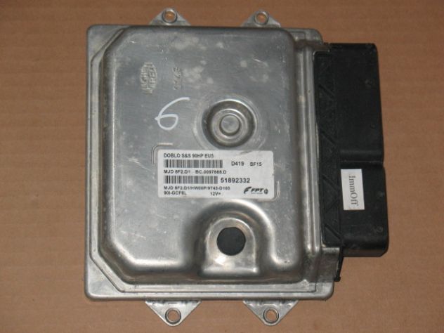 51892332 ECU Fiat Doblò 1.3 Mjt 90cv 51892332 MJ8DF2.D1 32 HW00P