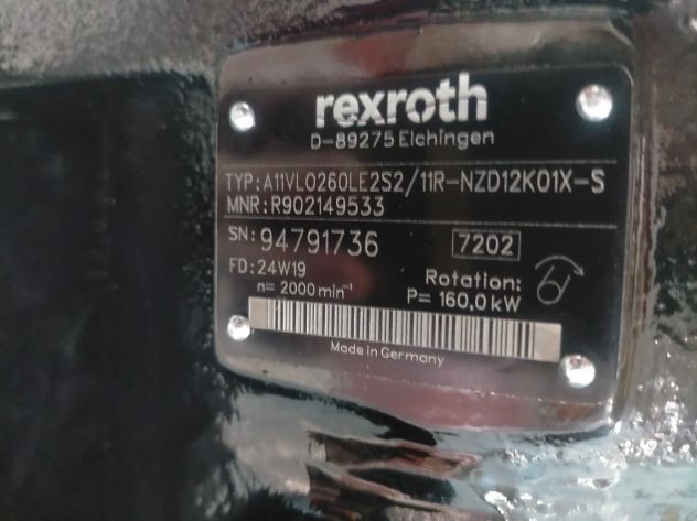 Pompa Rexroth A11VLO260LE2S2/11R-NZD12K01X-S - Foto 5