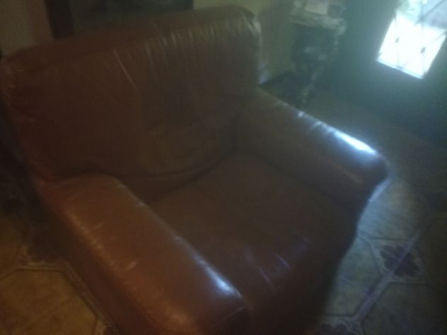 Coppia poltrone vintage in pelle