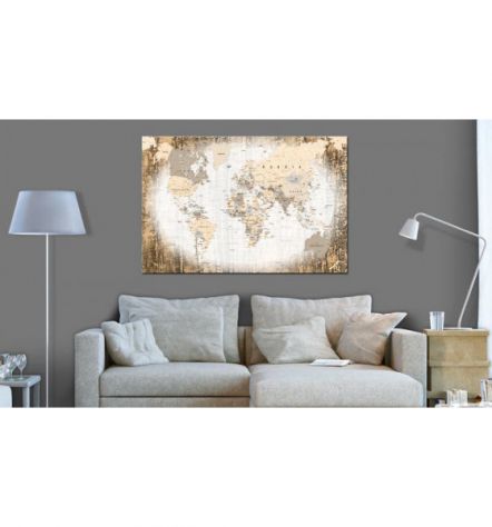 Quadro Di Sughero Con Mappamondo Preistorico Arredalacasa - Foto 2