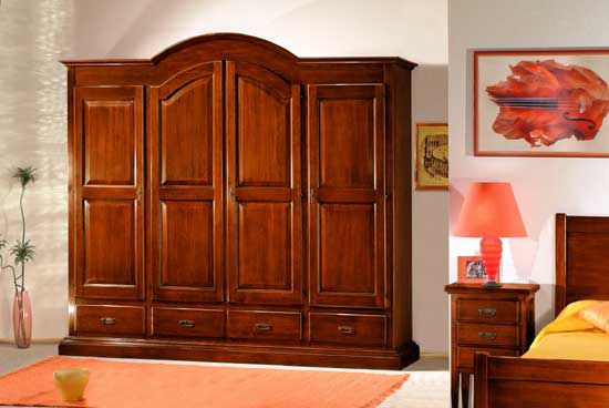 Armadio smontabile 4 porte in pioppo L.234 P.60 H.230 cod 10001