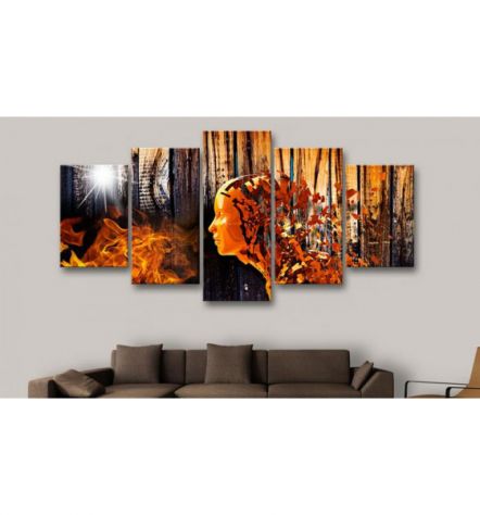 Quadro Ragazza Nel Bosco Cm. 100x50 E 200x100 - ARREDALACASA - Foto 2