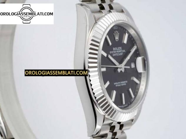 Replica Rolex Assemblata DATEJUST 41 SS 1:1 BEST EDITION ACCIAIO 904L QUADRANTE NERO SUL BRACCIALE SS JUBILEE 3235 V2 - Foto 13