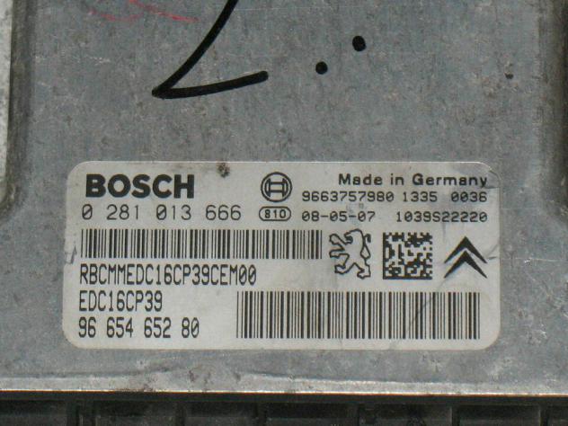 0281013666 ECU CITROEN PEUGEOT 2.2 HDI EDC16CP39 0281013666 9665465280 - Foto 2