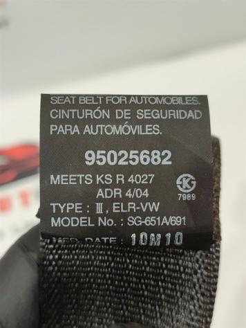 CINTURA DI SICUREZZA POSTERIORE SX OPEL Antara Serie 20TEH56827 95025682 A22DM (0615) - Foto 3