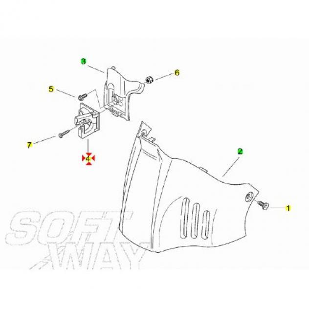 Gancio portaborsa scooter Aprilia - AP8201534 - Foto 4