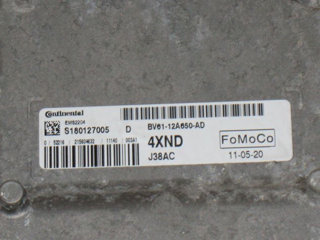 S180127005D ECU FORD FOCUS C-MAX EMS2204 4XND BV61-12A650-AD BV6112A650AD - Foto 2