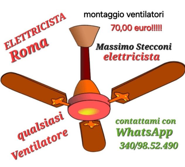 Montaggio ventilatori a pale Roma Pigneto Prenestina - Foto 3