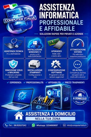 ASSISTENZA COMPUTER ROMA APERTO SABATO 06/92937242 www.computeritalia.it - Foto 3