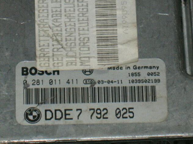 0281011411 ECU CENTRALINA BMW X5 2.0 0281011411 DDE7792025 EDC16C1 - Foto 2