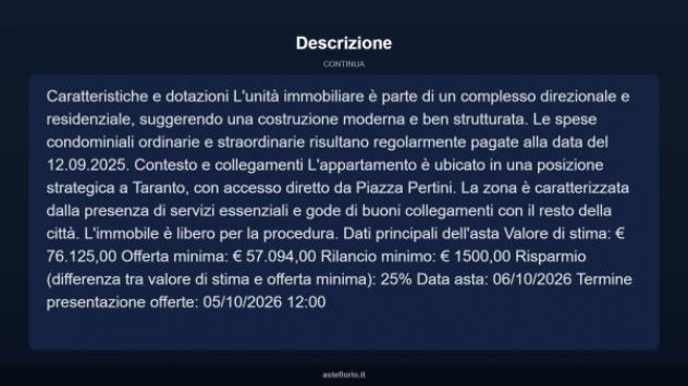 Immobile in asta di 169 m² in vendita a Taranto - Foto 8