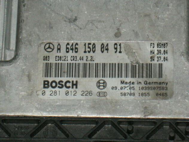 0281012226 ECU MERCEDES E220 A6461500491 0281012226 EDC16C2 CR3.44 - Foto 2