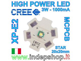 Led CREE per acquario - Bianco Freddo 10000K - 3W - 270 lumen