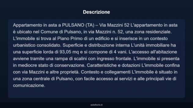 Immobile in asta di 93 m² in vendita a Pulsano - Foto 3