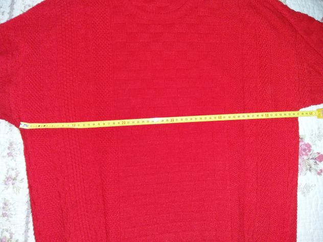 Maglione rosso di cotone (vedere fotografie per misure varie). - Foto 3