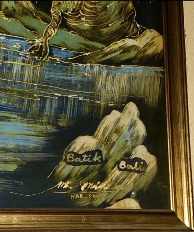 Batik Balinese di Ubud unico e firmato del 1978 - Foto 4