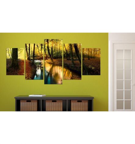 Quadro Torrente Boschivo 100x50 E 200x100 ARREDALACASA - Foto 2