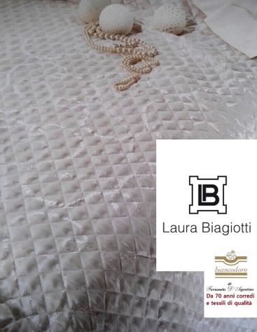 LAURA BIAGIOTTI COPRILETTO QUILT IN DAMASCO JACQUARD MATRIMONIALE - Foto 4