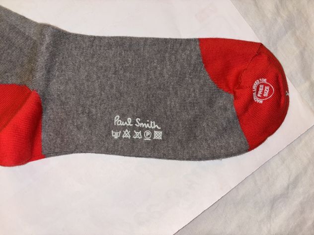 1 PAIO DI CALZE NUOVE,MAI USATE,DA UOMO,FIRMATE ORIGINALI”PAUL SMITH”IN COTONE - Foto 10
