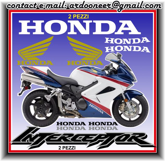 KIT ADESIVI moto HONDA INTERCEPTOR - anno 2007