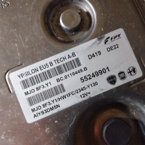 Centralina Motore Magneti Marelli FPT Lancia Ypsilon 1.3 Mjet Mjd8f3.y1 55249901 - Foto 5
