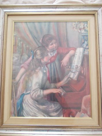 Quadro "Fanciulle al pianoforte"