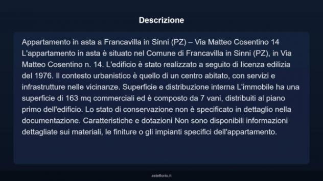 Immobile in asta di 163 m² con più di 5 locali in vendita a Francavilla in Sinni - Foto 5