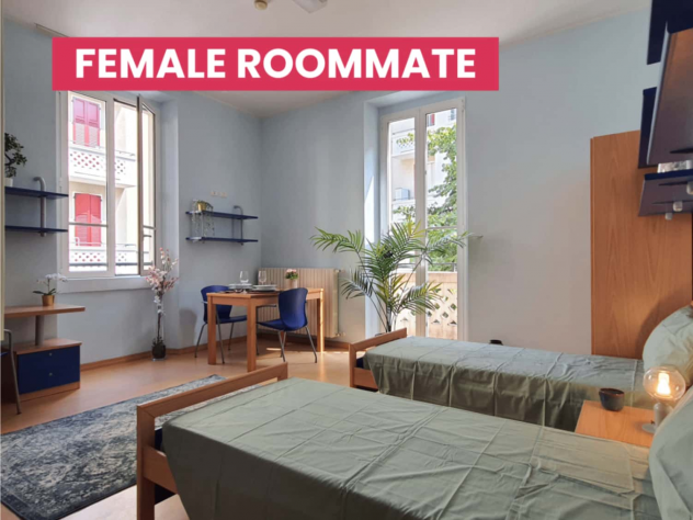 Bed in Shared bedroom - Via Barrili (FEMALE Students only) - Apt. with one single bedroom + one shared bedroom